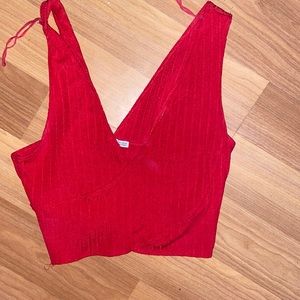 Pink cropped Zara top